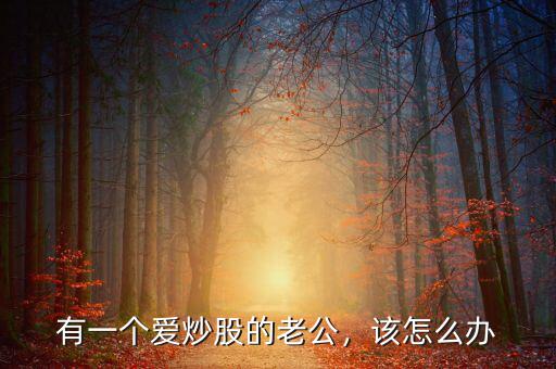 有一個(gè)愛(ài)炒股的老公，該怎么辦
