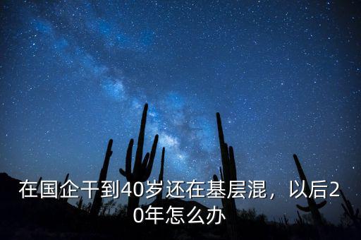 在國(guó)企干到40歲還在基層混，以后20年怎么辦
