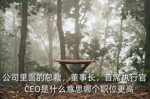 公司里面的總裁，董事長，首席執(zhí)行官，CEO是什么意思哪個職位更高