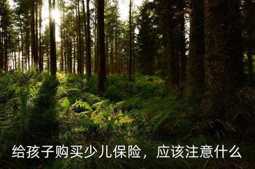 給孩子購買少兒保險，應(yīng)該注意什么
