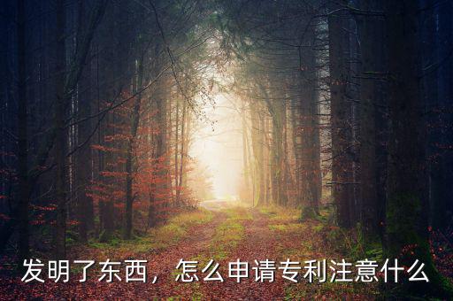發(fā)明了東西，怎么申請專利注意什么