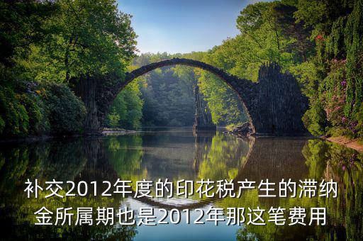 補(bǔ)交印花稅屬期是什么意思，補(bǔ)交2012年度的印花稅產(chǎn)生的滯納金所屬期也是2012年那這筆費(fèi)用