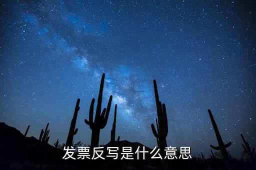 發(fā)票反寫什么意思，反寫什么意思