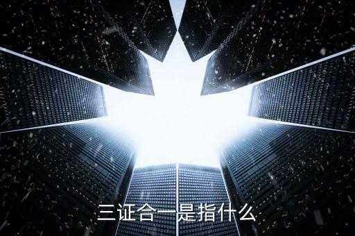 變更三證合一是什么意思，三證合一是指什么