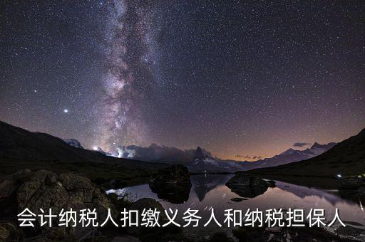什么叫納稅擔(dān)保人，什么是納稅擔(dān)保