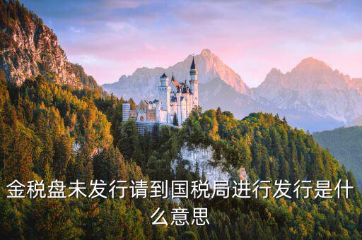 稅控發(fā)行是什么意思，金稅盤(pán)未發(fā)行請(qǐng)到國(guó)稅局進(jìn)行發(fā)行是什么意思