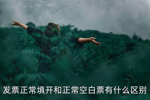 發(fā)票正常填開和正常空白票有什么區(qū)別