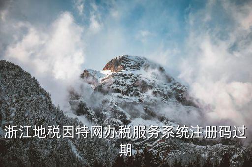 浙江網(wǎng)上稅務(wù)局注冊(cè)碼是什么，浙江地稅因特網(wǎng)辦稅服務(wù)系統(tǒng)注冊(cè)碼過期
