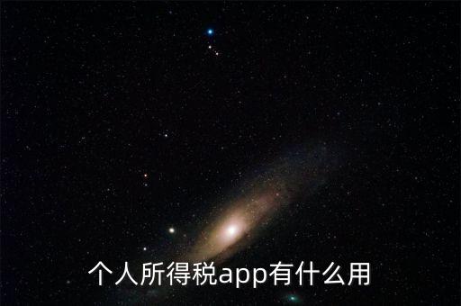 個人網(wǎng)上辦稅干什么用，個人所得稅app有什么用