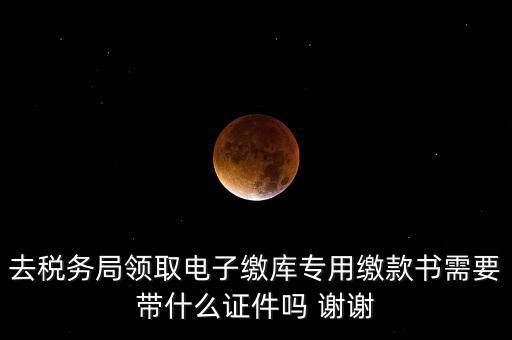 去稅務局領取電子繳庫專用繳款書需要帶什么證件嗎 謝謝