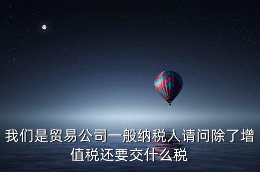 除了增值稅還有什么稅，一般納稅人每年除了交增值稅還有什么稅啊比例是多少啊