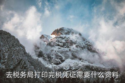公司開完稅證明需要什么資料，請問去開戶銀行打印完稅證明要什么資料嗎