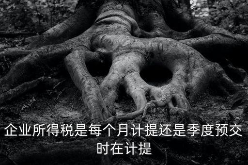 企業(yè)所得稅什么時(shí)候計(jì)提，企業(yè)所得稅在什么時(shí)候開始預(yù)提