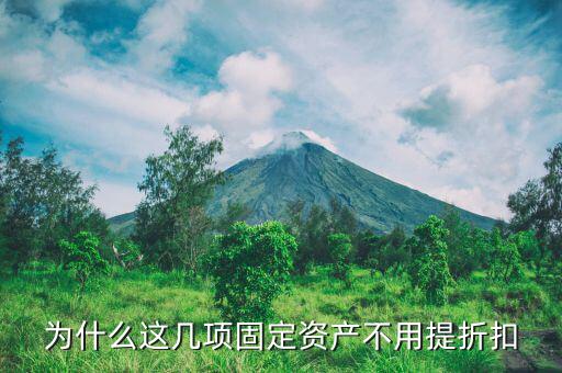 那些固定資產(chǎn)不提折舊為什么，為什么這幾項(xiàng)固定資產(chǎn)不用提折扣