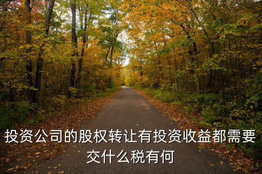 投資公司要交什么稅，投資集團(tuán)公司如何繳稅