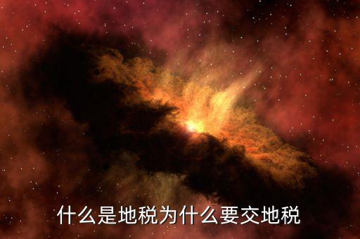 為什么要收地稅，什么是地稅為什么要交地稅