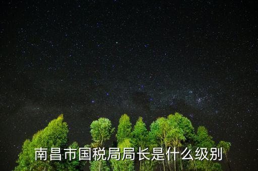 市國稅局長什么級別，地級市的國稅局局長是什么干部