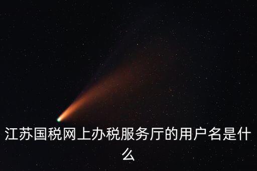 網(wǎng)上辦稅用戶名是什么，江蘇國稅網(wǎng)上辦稅服務(wù)廳的用戶名是什么