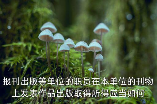 編纂應上什么稅，報刊出版等單位的職員在本單位的刊物上發(fā)表作品出版取得所得應當如何