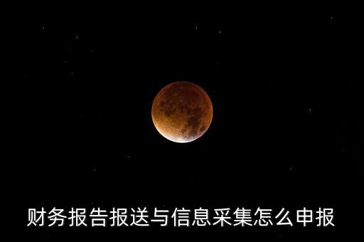 財務(wù)報送與信息采集是什么，財務(wù)報告報送與信息采集怎么申報