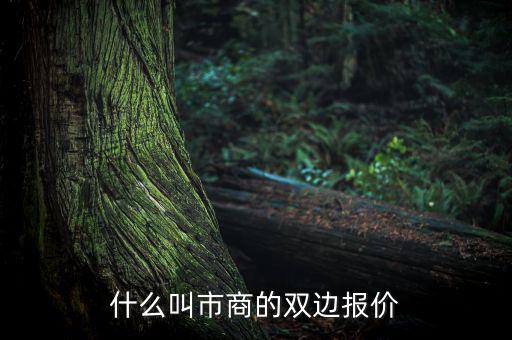 什么是雙邊定價(jià)，什么叫市商的雙邊報(bào)價(jià)
