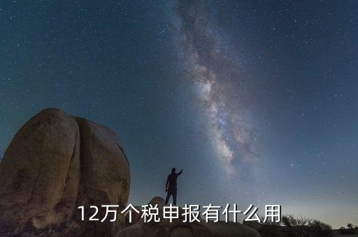 12萬(wàn)申報(bào)是什么意思，12萬(wàn)個(gè)稅申報(bào)有什么用