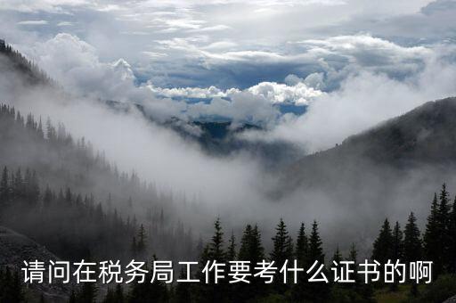 地稅局上班要什么證書，請問在稅務(wù)局工作要考什么證書的啊