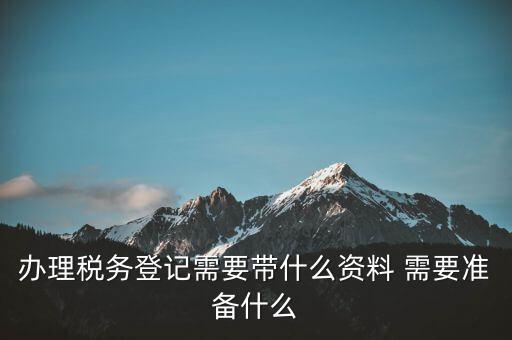 稅務(wù)局登記需要什么資料，稅務(wù)登記 代辦需要什么手續(xù)