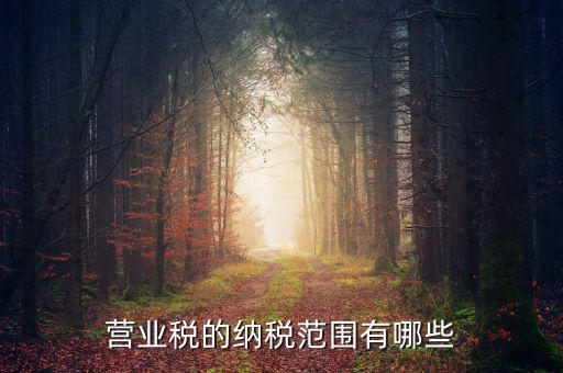 什么經(jīng)營(yíng)范圍可以開(kāi)營(yíng)業(yè)稅，營(yíng)業(yè)稅的納稅范圍有哪些