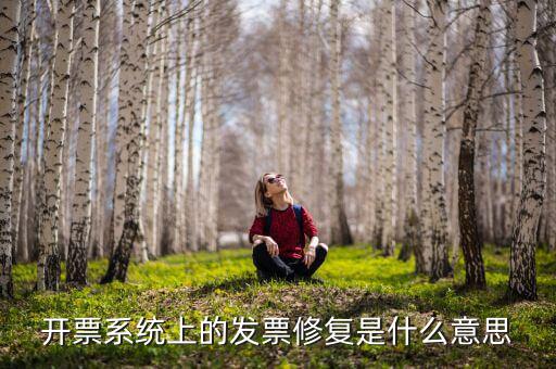 發(fā)票修復(fù)是什么意思，開(kāi)票系統(tǒng)上的發(fā)票修復(fù)是什么意思