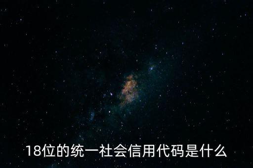 18位的統(tǒng)一社會信用代碼是什么，社會信用統(tǒng)一代碼是哪18位數字