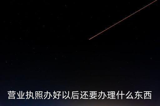 拿到營(yíng)業(yè)執(zhí)照后需要辦理什么資料，請(qǐng)問新開公司拿了營(yíng)業(yè)執(zhí)照后還要辦些什么