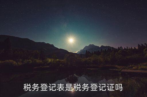 納稅登記表是什么，稅務(wù)登記表是什么啊