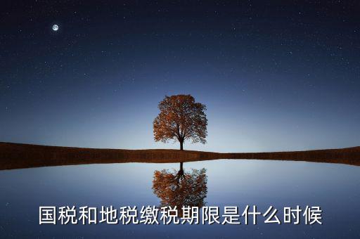 椒江國地稅什么時候交，國稅和地稅繳稅期限是什么時候