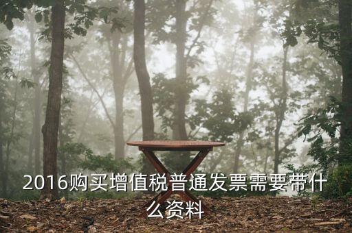 2016領(lǐng)發(fā)票需要帶什么，2016購買增值稅普通發(fā)票需要帶什么資料