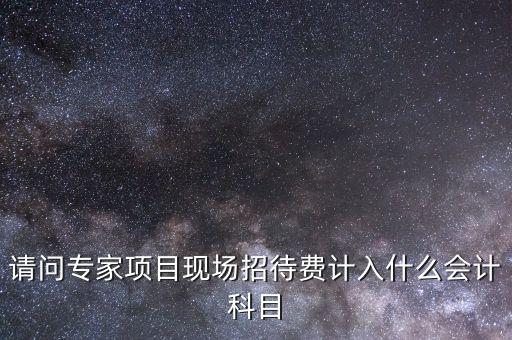 請(qǐng)問(wèn)專(zhuān)家項(xiàng)目現(xiàn)場(chǎng)招待費(fèi)計(jì)入什么會(huì)計(jì)科目