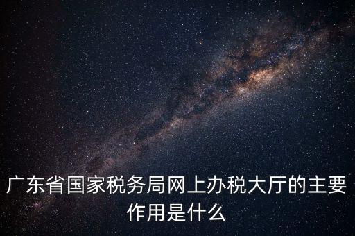 國(guó)稅網(wǎng)廳是什么，什么是電子稅務(wù)局