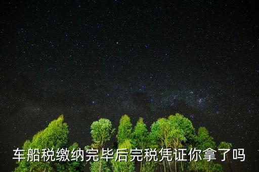 車(chē)船稅繳納完畢后完稅憑證你拿了嗎