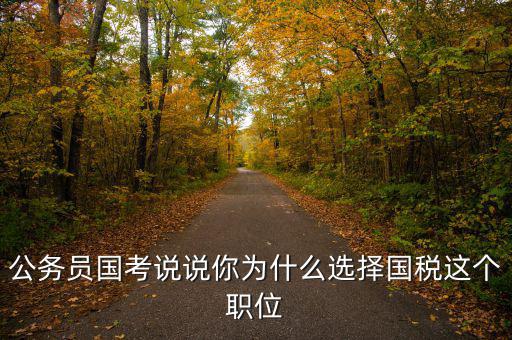 公務(wù)員國(guó)考說說你為什么選擇國(guó)稅這個(gè)職位