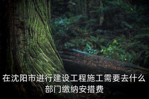 在沈陽(yáng)市進(jìn)行建設(shè)工程施工需要去什么部門繳納安措費(fèi)