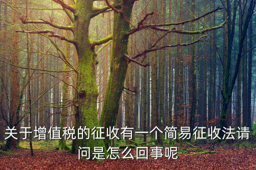 為什么簡易征收增值稅，增值稅簡易征收