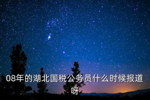 國稅什么時候報(bào)道 吧，08年的湖北國稅公務(wù)員什么時候報(bào)道呀