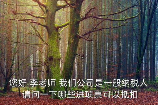 一般納稅人什么抵扣進(jìn)項(xiàng)稅，請(qǐng)問(wèn)一般納稅人哪些項(xiàng)目可以進(jìn)項(xiàng)抵扣能詳細(xì)解答嗎