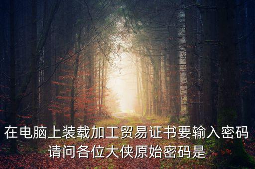 ca原始密碼是什么，ca證書密碼是什么