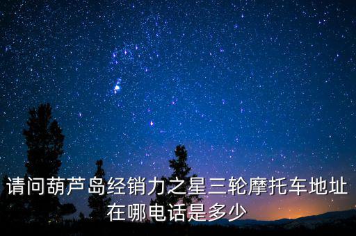 請(qǐng)問(wèn)葫蘆島經(jīng)銷力之星三輪摩托車地址在哪電話是多少