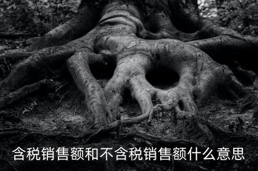 什么是含稅銷售額，含稅銷售額和不含稅銷售額什么意思