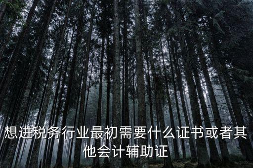 進(jìn)稅務(wù)局需要什么證件，想進(jìn)稅務(wù)行業(yè)最初需要什么證書(shū)