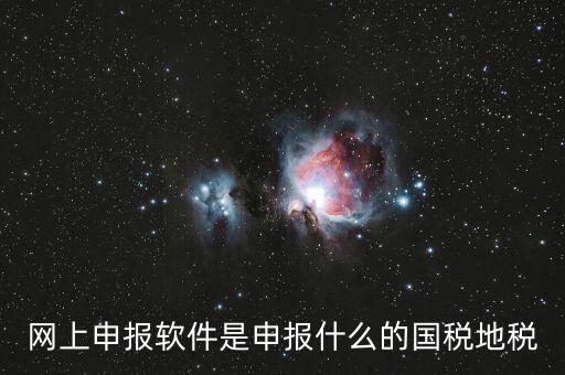 國稅申報軟件是什么，申報軟件是什么