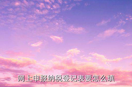 納稅登記表是填什么，稅務(wù)登記表怎么填