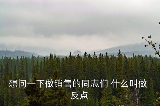 什么是銷售返點(diǎn)，想問一下做銷售的同志們 什么叫做 反點(diǎn)